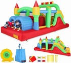 Giant Bounce House With Dual Tunnels And 680w Blower Inflatable Bouncer For Kids