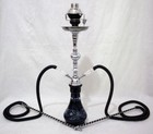 2 Hose Smoking Style Shisha Black Laser Pipe Hookah Nargila Set New Windcover Bl