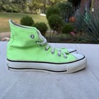 Vintage 80   s Converse Chuck Taylor All Star Sz  4 5 Bright Green Made In Usa
