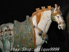 15 3   Old Dynasty Tang Sancai Pottery Porcelain Fengshui Horse Animal Statue