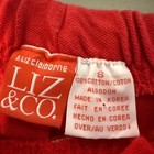 Vintage Liz Claiborne Red Cotton Knit Shorts Womens Size S Casual Lounge