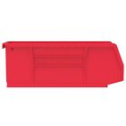 Akro-mils 30224 6pack Plastic Hanging Stackable Storage Organizer Bins  Red