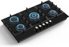 36 Inch Gas Stove Built-in Gas Cooktop Tempered Glass Gas Hob Ng lpg Convertible