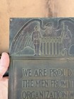 Ww1 Us Aef Home Front Plaque Bronze 7x11    Proud Of The Men From This Org Who Are