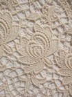Vintage Lace Curtains Ivory Sheers Embroidery 4 Pc Valance Swag Panels Portugal
