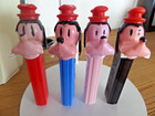 4 Pez Vintage Rare European Lot Walt Disney Goofy No Feet