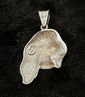 Sterling Silver Cavalier King Charles Spaniel Head Study Pendant   9 1 G 