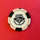 Harley Davidson Poker Chip Biggs Ca Skull White orange black