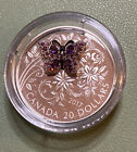 2017 Butterfly Bejeweled Bugs  20 1oz Pure Silver Proof Coin Canada With Box Coa