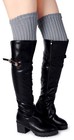 Winter Over Knee Footless Socks Knit Warm Long Leg Warmers Thigh High