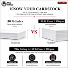 Card Stock Paper 8 5 X 11 White  110 Lb Cover  300 Gsm Cardstock