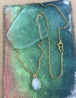 Natural  Moonstone Artisan Handmade Sundance Charm Necklace Gold Plated Jewelry