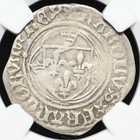Ngc Vf30  France King Charles Viii 1483-1498 Ad  Rare Silver Blanc Medieval Coin