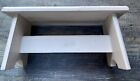 Solid Wood Vtg  White Step Stool  15    X 6    X 7   