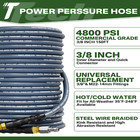 150ft  3 8  Pressure Washer Hose 4800psi Kink Resistant Power Hose Quick Connect