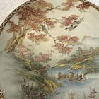   Finely Detailed Hand Painted Japanese Satsuma Charger   Plate Signed Showa Era