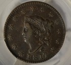 1817 Coronet Head Large Cent  13 Stars  Pcgs Vf35