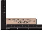 Sparkle Wood Rubber Stamp  Saying  Inspirational Words Phrase Greetings Glitter