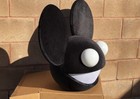 Deadmau5 Head Costume In All Black With White Mouth