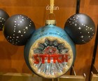 Disney Parks Lilo   Stitch Mickey Mouse Icon Blown Glass Christmas Ornament Nwt