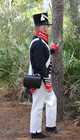 White Buff Leather Cartridge Box Sling