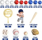 24 Pcs Baseball Cake Toppers Sports Cake Decorations