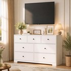 7 Drawer Dresser For Bedroom Wood Chest Of Drawer Cabinet Storage Home Furniture