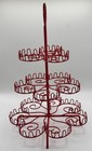 3 Tier Metal Red Wire Cupcake candle Display Stand Holds 15