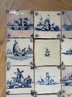 Mixed Lot Of 64 Dutch Delft Blue Tiles  17th  18th And 19th Century 