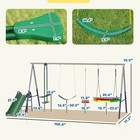 Qaba 5-in-1 Kids Swing Set For Backyard With Slide  770lbs Capacity  Mixed