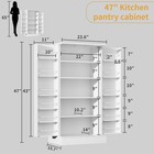 Kepptory 47  Tall Sewing Craft Storage Cabinet With Adjustable Shelves