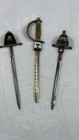 Vintage Mini Sword Letter Opener Lot Swiss Cross Glasgow Crest Dagger Set