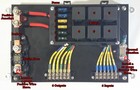 Universal 12vdc Fuse relay Panel Board 6 Circuits Color Coded Copper Wire