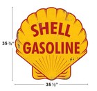 Large 36  Shell Gasoline Gas   Oil Station Reproduction Metal Sign  Barn Garage