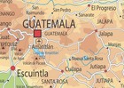 Guatemala Physical Map - 23 3 X 16 5 Inches - Paper Laminated