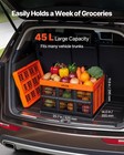 Vevor Plastic Collapsible Storage Bins 45l 6 Packs Stackable Fold Storage Crates