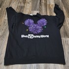 Disney World 100th Anniversary Black Sweatshirt Purple Fireworks Size Xl