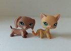 2pcs lot Littlest Pet Shop Lps Dog Cat  518 339 Animals Figure Toys