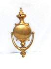 Vintage Brass Door Knocker 7 5  Traditional Colonial Style Engraved  shultz 