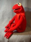 Rare Red Kermit Hand Crafted Puppet Toy Muppets Sesame Street Rana Rene Elmo