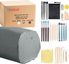 Natural Air-dry Modeling Clay - 10lbs With 42 Pcs Pottery Sculpting Tool Set    