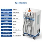 Dental Cart Delivery Unit With Air Compressor Led Curing Light mobile Unit Chair