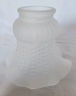 Vintage Frosted Glass Light Shade Ruffled Petticoat Lamp Fan Replacement