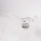 Mid-century Modern Crystal Art Glass Bird Sculpture