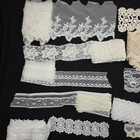 Lot Of  20 Bundles Vtg - Modern Lace Sewing Trim White Ivory Flat Dolls Lot