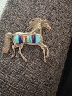 Vintage Sterling Silver Horse Brooch