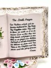 Vtg  Lefton  the Lord s Prayer  Pink Repose  Posey Wall Pocket Vase Planter 50 s