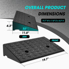 2pcs 4 3  Rise Rubber Curb Ramp Heavy Duty Loading Driveway Ramp Threshold Ramp
