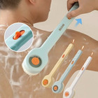 1pc Long Handle Bath Brush Soft Bristles Liquid Filled Back Scrubber - New