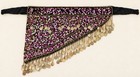 Handmade European Belly Dance Hip Scarf Sequin Coin Belt Black Pink Gold